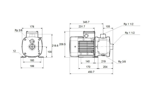 GRUNDFOS CM10-2 A-R-G-E-AQQE F-A-A-N