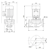 Grundfos In-line pompe TP 100-30/4 AI-F-A-BQQE-EW3