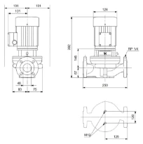 Grundfos In-line pompe TP 40-30/4 A-F-A-BQQE-AX3
