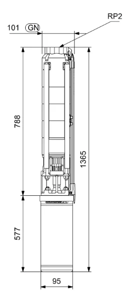 GRUNDFOS SP9-11 Rp2 4"1X220-230/50 2.2kW