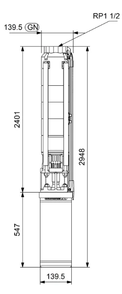GRUNDFOS SP7-42 Rp1½ 6"3X380-415/50 5.5kW