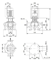 Grundfos In-line pompe TP 125-80/4 A-F-A-BQQE-JW3