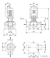 Grundfos In-line pompe TP 150-170/4 A-F-A-BQQE-OW3