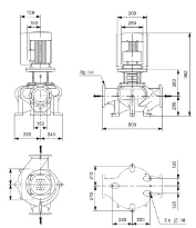 Grundfos In-line pompe TP 150-110/4 A-F-A-BQQE-MW3