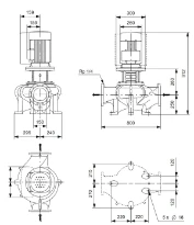 Grundfos In-line pompe TP 150-70/4 A-F-A-BQQE-LW3