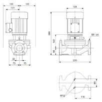 Grundfos In-line pompe TP 32-30/4 A-F-A-BQQE-AW3