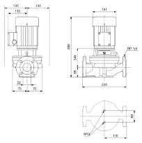 Grundfos In-line pompe TP 32-60/2 A-F-A-BQQE-CW1