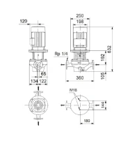 Grundfos In-line pompe TP 65-210/2 A-F-A-BQQE-JW1