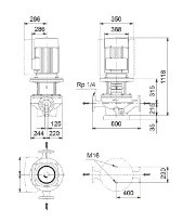 Grundfos In-line pompe TP 125-340/4 A-F-A-BQQE-QW3