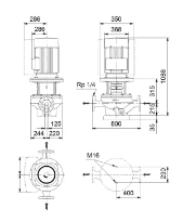 Grundfos In-line pompe TP 125-300/4 A-F-A-BQQE-PW3