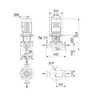 Grundfos In-line pompe TP 40-630/2 A-F-A-BQQE-NW1