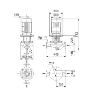 Grundfos In-line pompe TP 40-530/2 A-F-A-BQQE-MW1