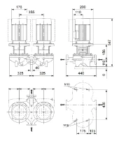 Grundfos In-line pompe TPD 40-110/4 A-F-A-BQQE-FW3