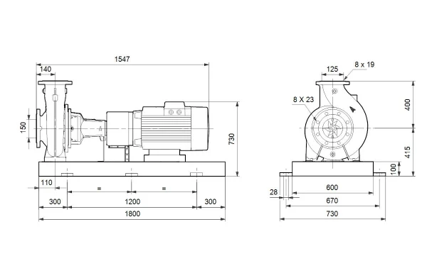 Grundfos NK 125-400/434AA2F2AESBQQEQW5