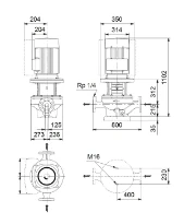 Grundfos In-line pompe TP 125-230/4 A-F-A-BQQE-OW3