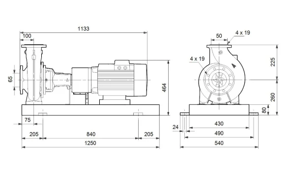 Grundfos NK 50-250/205AA2F2AESBQQEOW1