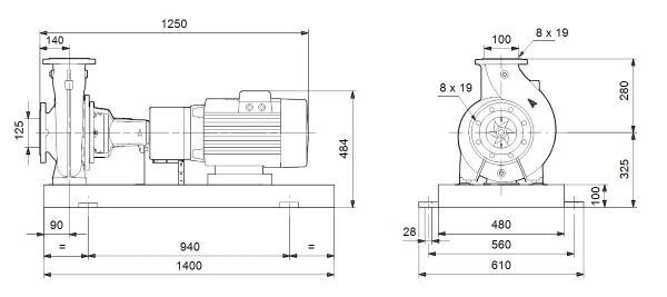 Grundfos NK 100-250/215BA2F2AESBQQEMW3