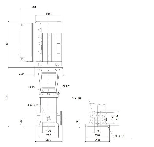 GRUNDFOS CRNE32-2-1 N-F-A-E-HQQE 3x380-500 60 HZ