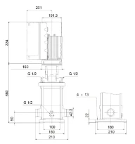 GRUNDFOS CRNE3-25 A-P-A-E-HQQE 3x380-500 60HZ