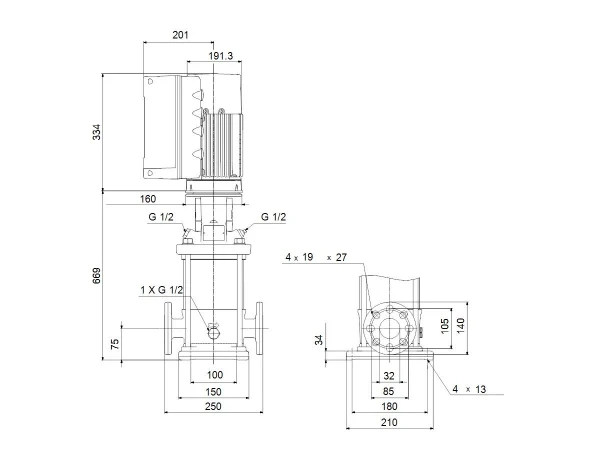 GRUNDFOS CRNE3-23 N-FGJ-A-E-HQQE 3x380-500 60HZ