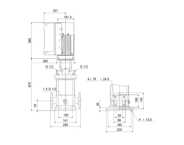 GRUNDFOS CRE5-22 A-FGJ-A-E-HQQE 3x380-500 60HZ