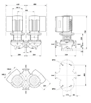 Grundfos In-line pompe TPED 50-430/2 A-F-A-BQQE-LWB