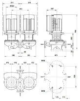 Grundfos In-line pompe TPED 65-460/2 A-F-A-BQQE-NWB