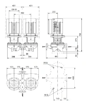 Grundfos In-line pompe TPED 80-330/2 A-F-A-BQQE-NWB