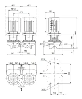 Grundfos In-line pompe TPED 100-160/2 A-F-A-BQQE-KWB