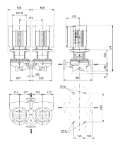 Grundfos In-line pompe TPED 100-240/2 A-F-A-BQQE-MWB