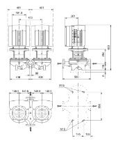 Grundfos In-line pompe TPED 80-150/4 A-F-A-BQQE-JWA