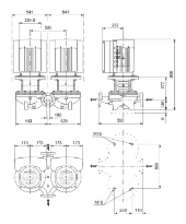 Grundfos In-line pompe TPED 100-170/4 A-F-A-BQQE-LWA