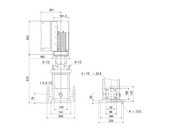 GRUNDFOS CRE5-12 N-FGJ-A-E-HQQE 3x380-500 60HZ