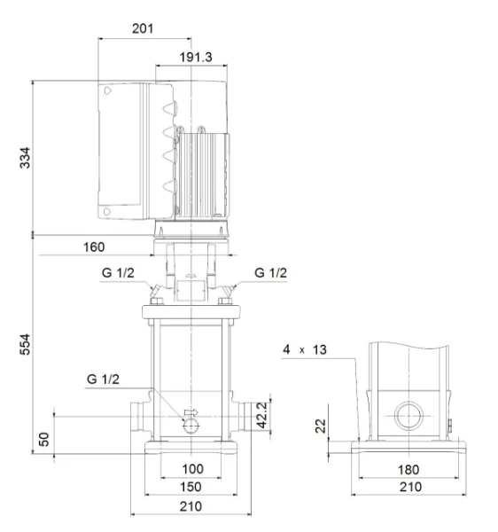 GRUNDFOS CRNE5-12 A-P-A-E-HQQE 3x380-500 60HZ