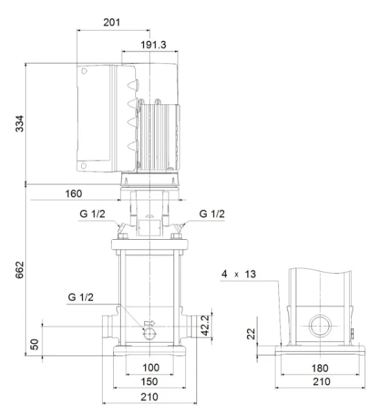GRUNDFOS CRNE5-16 A-P-A-E-HQQE 3x380-500 60HZ