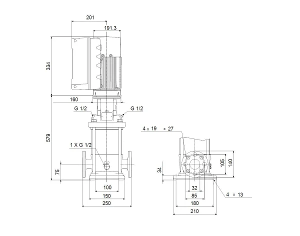 GRUNDFOS CRNE5-12 A-FGJ-A-E-HQQE 3x380-500 60HZ