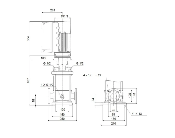 GRUNDFOS CRNE5-16 A-FGJ-A-E-HQQE 3x380-500 60HZ