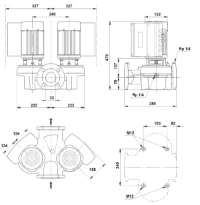 Grundfos In-line pompe TPED 32-230/2 A-F-A-BQQE-FWB