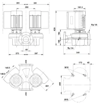 Grundfos In-line pompe TPED 40-300/2 S-A-F-A-BQQE-JWB