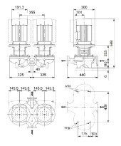 Grundfos In-line pompe TPED 40-430/2 S-A-F-A-BQQE-LWB