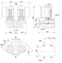 Grundfos In-line pompe TPED 50-290/2 S-A-F-A-BQQE-JWB