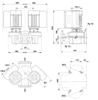 Grundfos In-line pompe TPED 50-360/2 S-A-F-A-BQQE-KWB