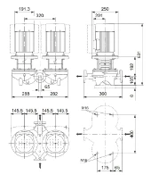 Grundfos In-line pompe TPED 65-250/2 S-A-F-A-BQQE-KWB