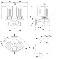 Grundfos In-line pompe TPED 65-410/2 S-A-F-A-BQQE-MWB
