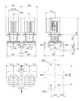 Grundfos In-line pompe TPED 100-250/2 S-A-F-A-BQQE-NWB