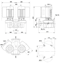 Grundfos In-line pompe TPED 65-240/4 S-A-F-A-BQQE-KWA