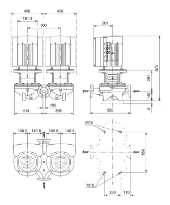Grundfos In-line pompe TPED 100-110/4 S-A-F-A-BQQE-JWA