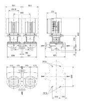 Grundfos In-line pompe TPED 100-200/4 S-A-F-A-BQQE-MWA