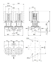 Grundfos In-line pompe TPED 125-130/4 S-A-F-A-BQQE-LWA
