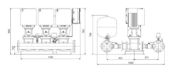 GRUNDFOS Hydro Multi-E 3 CRIE10-5 U2 A-A-A-A